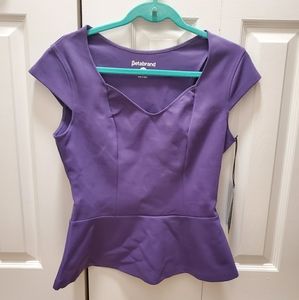NWT Betabrand Peplum Top